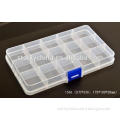 15 Slots /Compartments Adjustable Plastic Beads Jewellery Organizer Storage Box